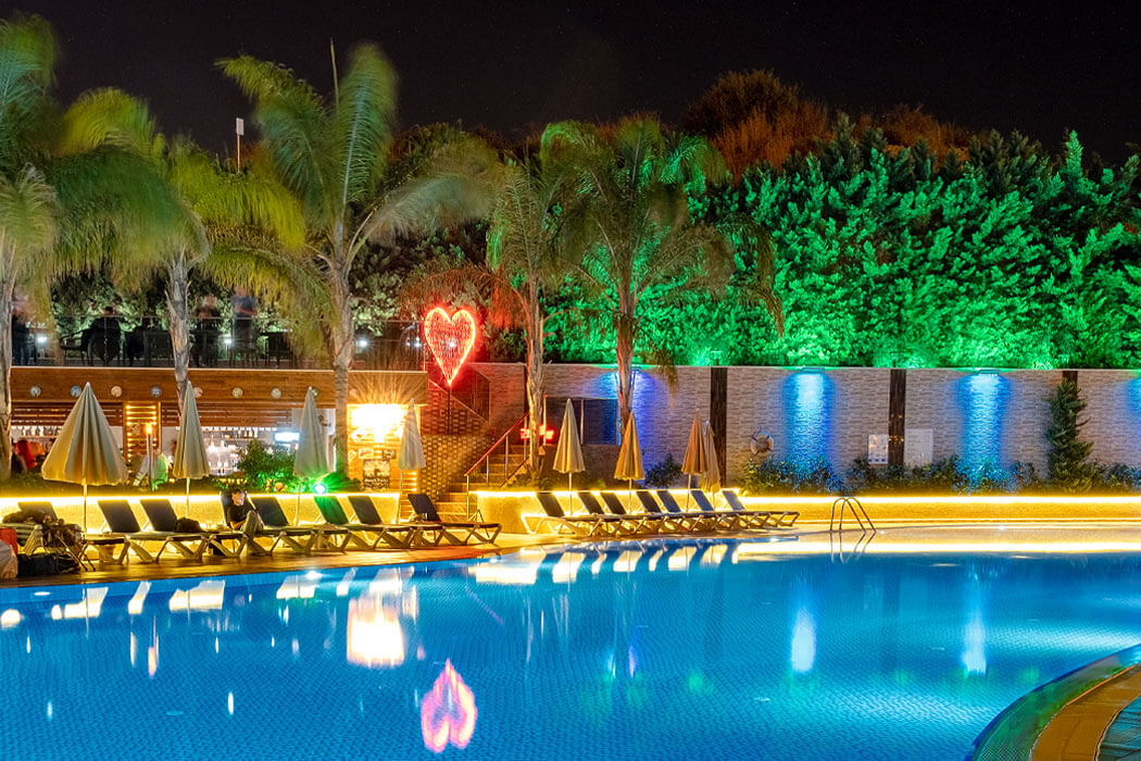Michell Hotel Spa Beach Club Adult Only - palmy przy basenie
