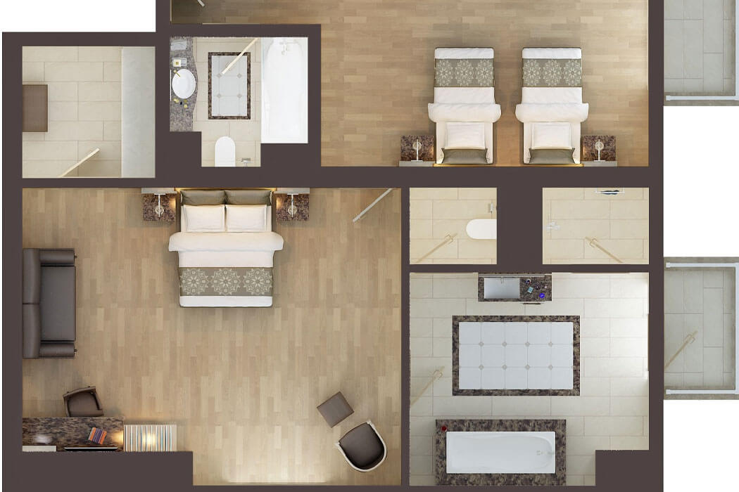 Hotel Gural Premier Belek - widok na pokój rodzinny deluxe suite