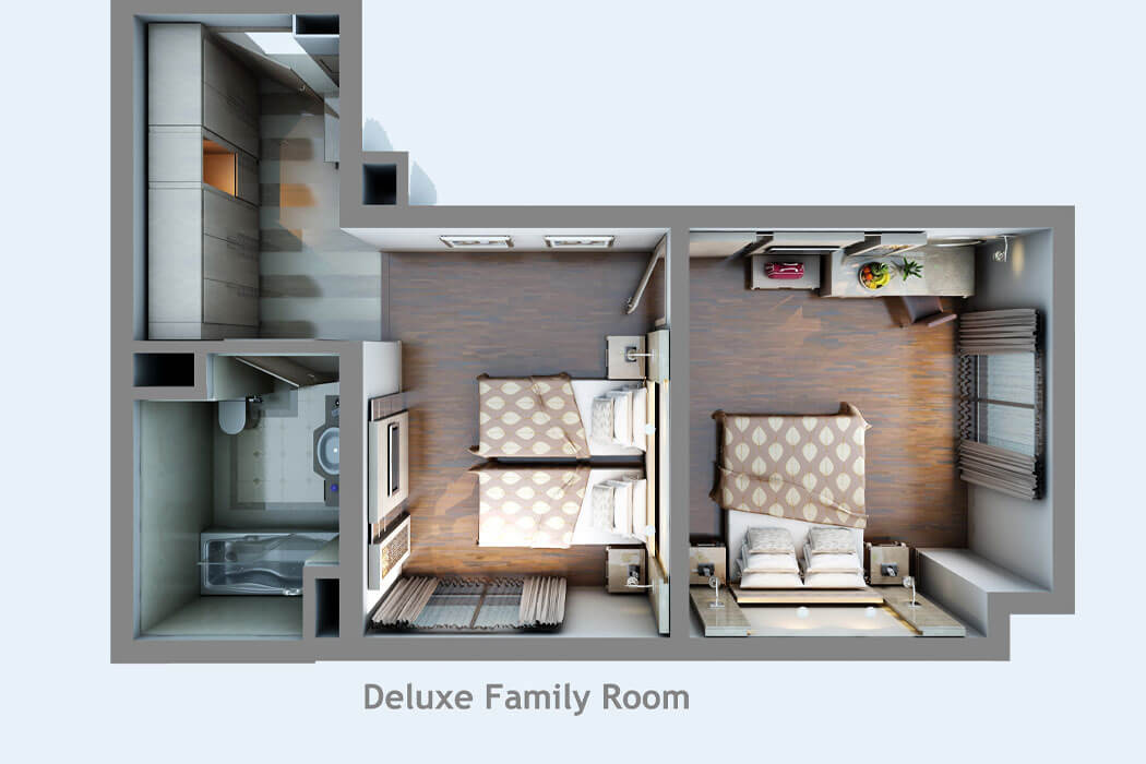 Hotel Gural Premier Belek - widok na pokój rodzinny deluxe