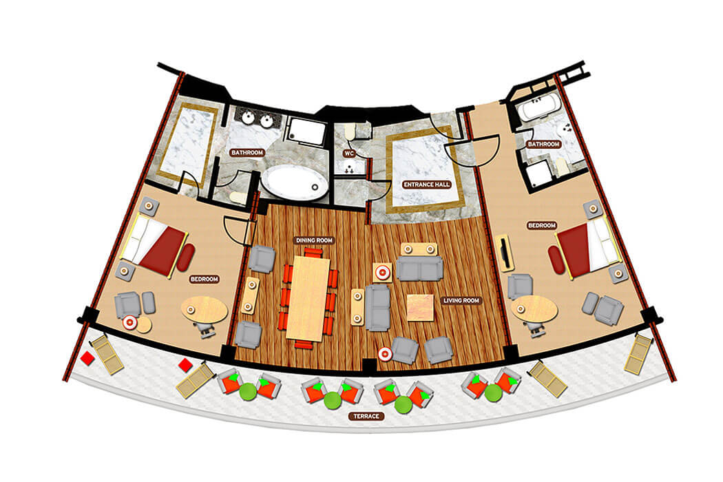 Hotel Calista Luxury Resort - plan Presidential Suite