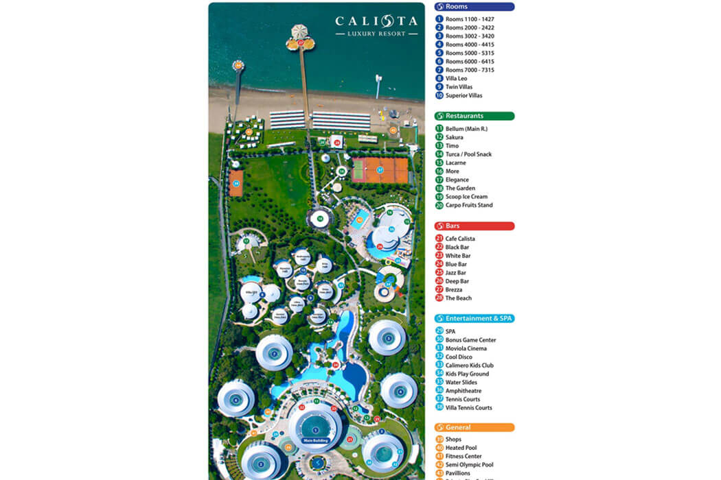 Hotel Calista Luxury Resort - plan