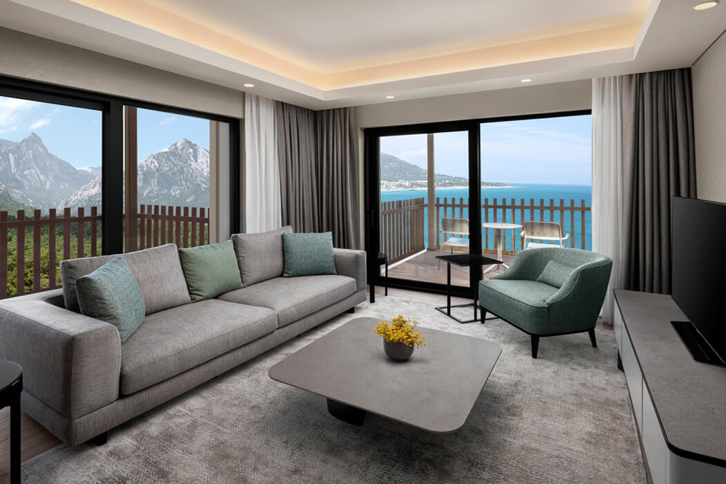 Hotel Ng Phaselis Bay - przykładowy corner suite unique sea view